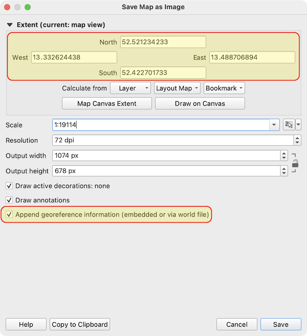 QGIS Save Map Popup