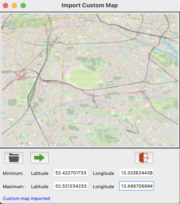 PyGPSClient Import Map Panel